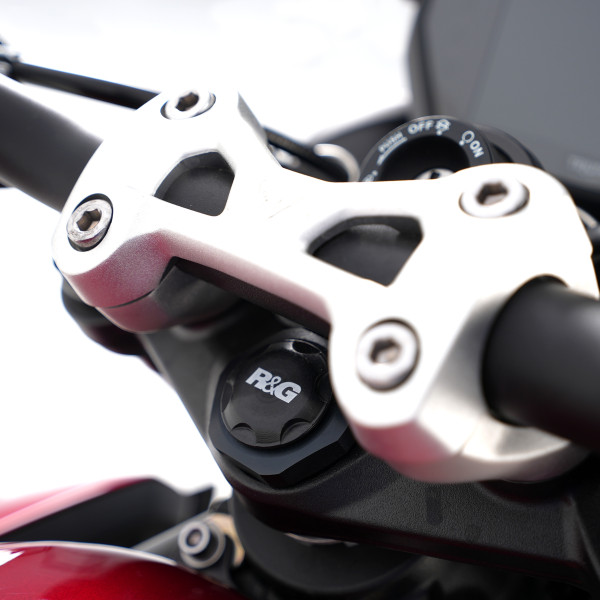 R&G Top Yoke Cap for Triumph Street Triple RX 2015- Triumph Street Triple RS 765 '17-,  Kawasaki Ninja H2 & H2R 2015- & Kawasaki ZH2 '20- models.